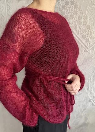 Вʼязаний светр кофта павутинка оверсайз ручна робота
