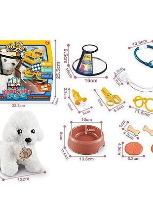 Собачка 903-2 (18) набор ветврач, миска, еда, ветеринарный воротник, в коробке