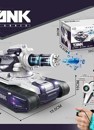 Танк на радиоуправлении 399 d-9(18) пульт 2.4 ghz, аккумулятор 3.7 v, сенсорный браслет, стреляет орбизами,