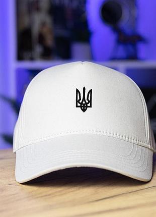 Кепка pobedov trucker cotton - герб чорна вишивка білий