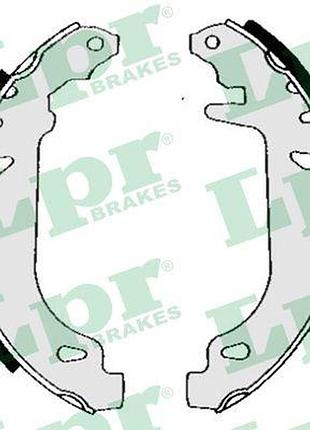 Колодки тормозные барабанные (комплект 4 шт) задн renault 19 i (b/c53_) 1.4 1988.01-1994.09 lp 04880