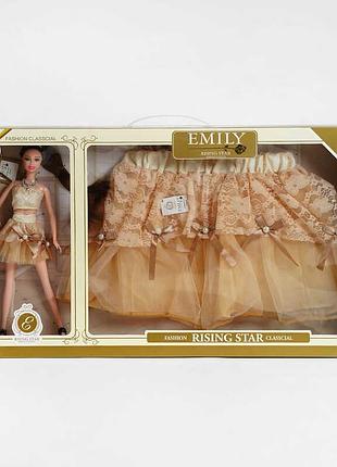 Кукла qj 069 (12) высота 30 см, юбочка для девочки в наборе, в коробке