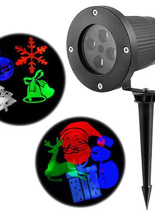 Лазерный диско фонарь для улицы и дома rgb проектор новогодний светильник для праздников и декора dm-11