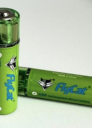 Аккумуляторы usb flucat aa 1.5v 1450mah 2 шт для фотокамер и геймпадов литиевые батарейки dm-11