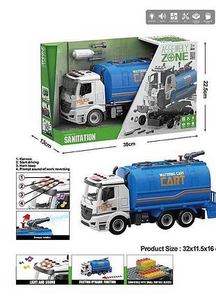 Конструкторна іграшкова машина з водяною помпою yw 9082 c (24/2) зі світлом, звуком та інерцією у коробці