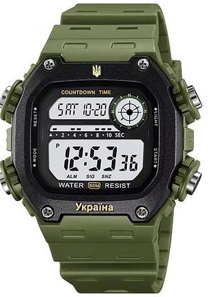 Годинник наручний skmei, army green, ukraine 6212/2126ag, 10652