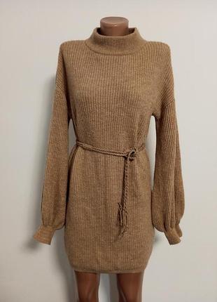 Трикотажное теплое платье