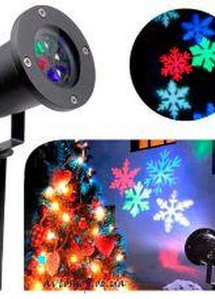 Лазерный диско фонарь 326-1 уличный проектор для новогоднего праздника светодиодный декор для дома ve-33