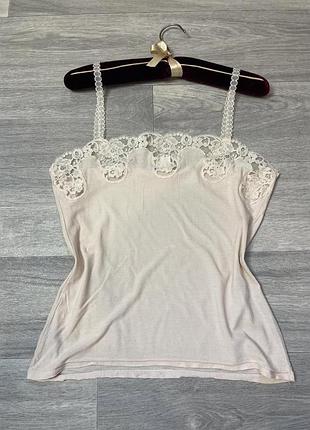 Винтажная шелковая майка топ 100% натуральный шелк маечка винтаж топик шовк шовковий sawaco