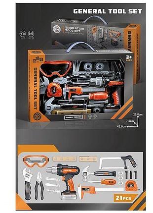 Набор инструментов 778-26 (36/2) 12 элементов, шуруповерт, звук, на батарейках, в коробке