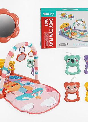 Коврик 698-94 (18/2) звук, подсветка, пианино, мелодии, 4 подвески, в коробке