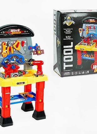 Детский набор инструментов «автомобильный мастер» 661-413 с световыми эффектами и дрелью на батарейках, в