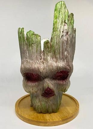 Горшок для цветов грут groot g11 череп напольный для растений и канцелярии органайзер для ручек ve-33