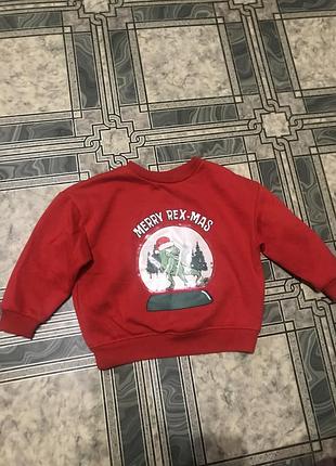 Різдвяний новорічний світшот светр primark 104