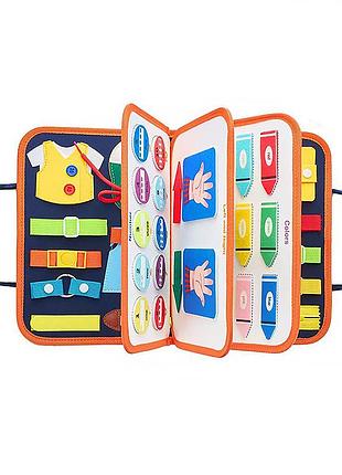 ★➚детская развивающая сумочка lesko 545 бизиборд монтессори-игрушка для малышей от 3 лет развивающая мотор