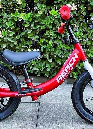 Детский велобег "corso reach" 12 дюймов (rc-4609-50) подножка, подставка для ног, звонок