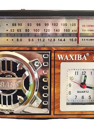 Аккумуляторный радиоприемник waxiba xb-961bt-c-s с солнечной панелью портативный fm приемник для отдыха dm-11