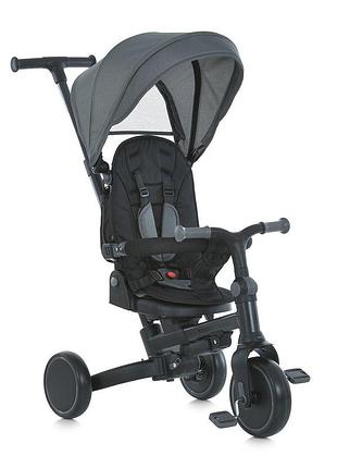 Детский трехколесный велосипед 4в1 turbotrike (mt 1036 grey) складной, поворотный