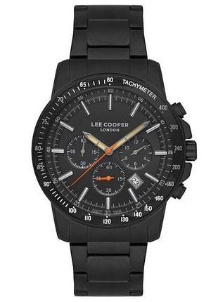 Мужские наручные часы lee cooper shark черные кварцевые стрелочные с датой и днем недели стильные часы д dm-11