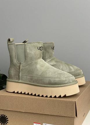 Ugg chelsea platform tractor green