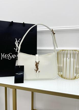 Женская сумка yves saint laurent ysl ив сен лоран белый клатч