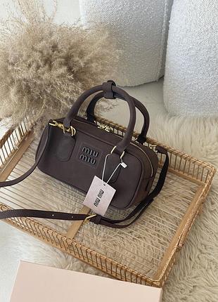 Сумка жіноча miu miu arcadie matelassé моко крос боді міу