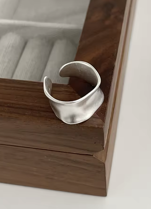 Серебряная кольца 925 проби размер регулируется, широкая простая винтажная кольца, ювелирные изделия vintage premium silver 925