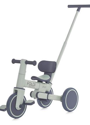 Детский трехколесный велосипед-велобег el camino foldi 3в1 (me 1202 slate green)