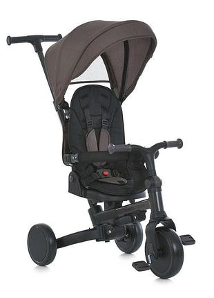 Детский трехколесный велосипед 4в1 turbotrike (mt 1036 brown) складной, поворотный
