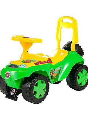 Гр каталка оріоша 198 (1) зелёная модель orion с рулём и клаксоном