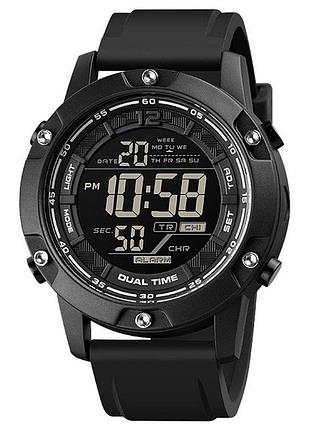 Мужские спортивные наручные часы skmei 1762 водонепроницаемые черные цифровые часы для активного отдыха dm-11