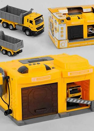 Гараж «спецтехника» clm - 553 (8) с интерактивной рацией, световыми и звуковыми эффектами, в коробке