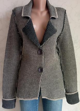 Кардиган жіночий подовжений подвійної в'язки , кофта в'язана на ґудзиках cocogio italy