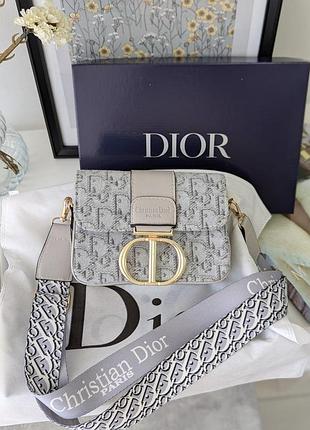 Женская сумка клатч кристиан диор светло-серый текстиль