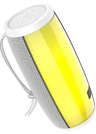 Беспроводная bluetooth колонка borofone br20 белая портативная колонка для музыки с fm приемником и usb ve-33