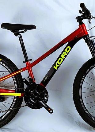 Велосипед спортивный corso «kord» 24 дюймов (kd-74012) рама алюминиевая 11’’