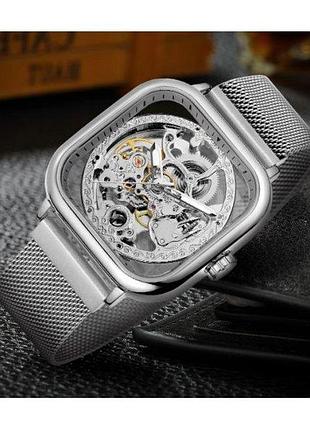 Чоловічий наручний годинник forsining eagle механічний класичний з нержавіючої сталі для бізнесу стильни ve-33