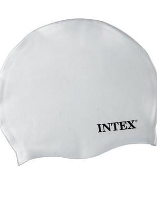 ★➚шапочка для плавання intex сіра для дітей від 8 років купальна шапочка для басейну dm-11