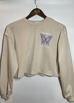 Жіночий кроп-світшот h&m s