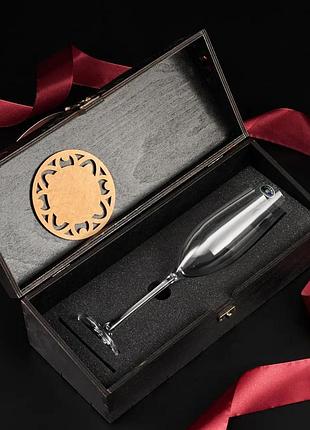 Набор для шампанского бокал bohemia alca 260 мл и костер