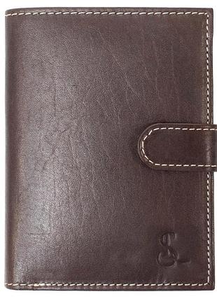 Портмоне чоловіче шкіряне semi line rfid (p8266-1) для міста, документів і подорожей