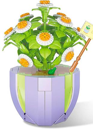 ★➚3d конструктор yz цветочный набор ромашки 284 детали для детей от 6 лет развивающий творческий хобби dm-11