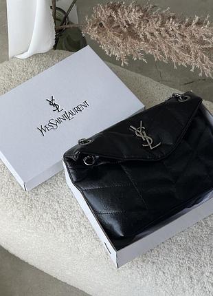 Женская сумка yves saint laurent loulou черный ив сен лоран