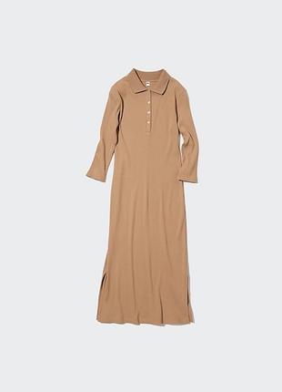 Брендова сукня в рубчик з бавовни