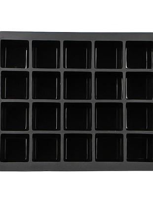 ★➚силіконова форма для льоду cumenss ai-820 cube 20 чорна крижана форма для напоїв коктейльна форма dm-11