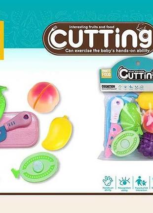 Игрушечные фруктовые части на липучках xy 822 (240/2) с доской и ножом в упаковке