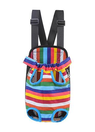 ★➚рюкзак-кенгуру lesko rainbow m для собак и кошек переноска для животных удобная переноска для питомца dm-11