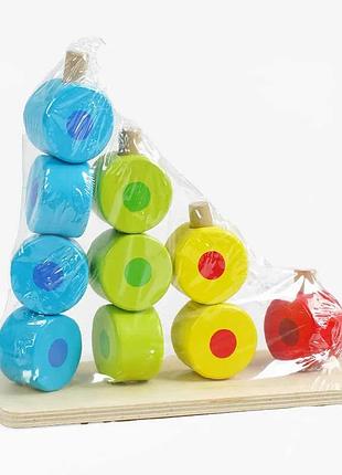 Розвивальна пірамідка c 61425 (64) з геометричними фігурами у плівці