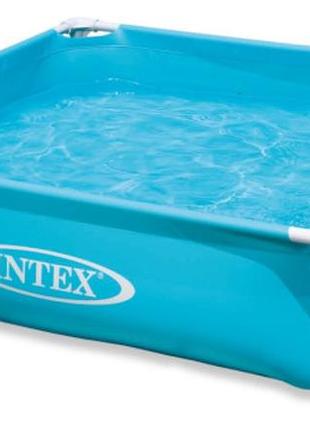 ☛☇каркасный детский бассейн intex 122 см голубой для игр и купания бассейн для детей 30 см ve-33