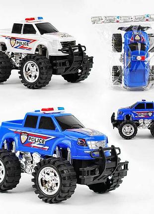 Джип 6668-5 g (60/2) «полиция», 2 варианта, инерционный пластиковый внедорожник